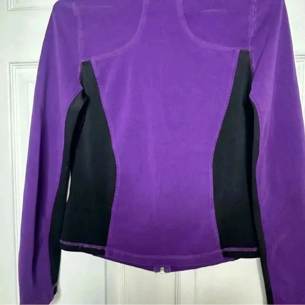 Smart Set Sweatshirt Zip Up Purple & Black  Size Small - Picture 14 of 16